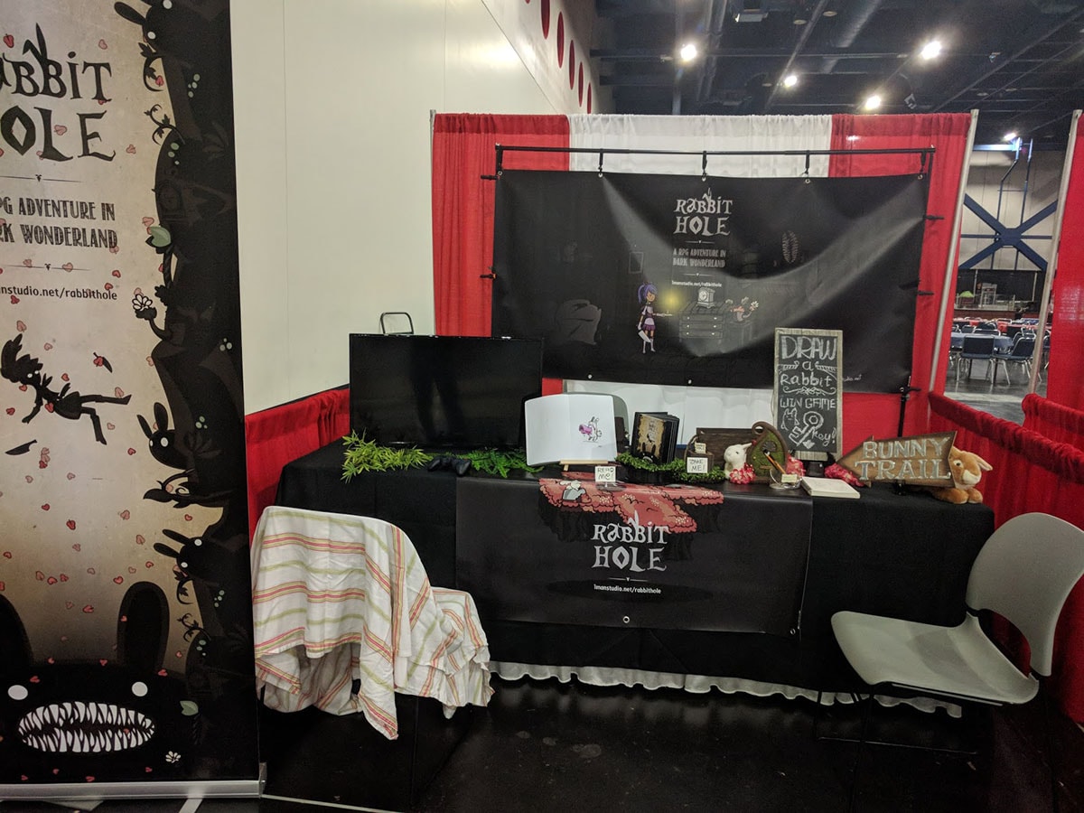 rabbit hole booth completed