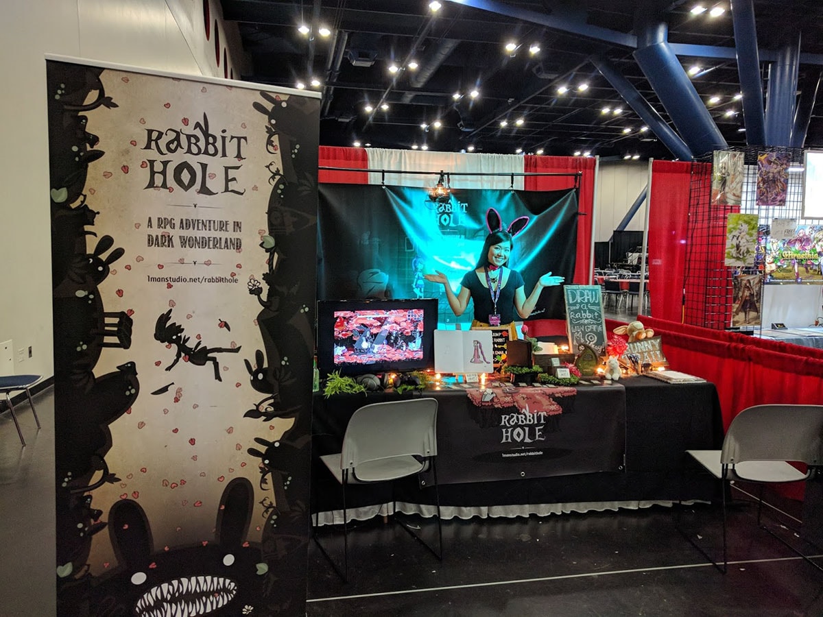 rabbit hole booth completed